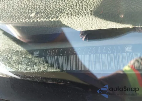 2007 Chevrolet Silverado 1500 Work Truck из США, поврежденный, VIN 1GCEC14X27Z644843